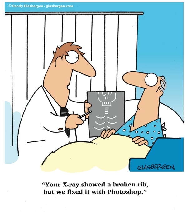 Broken rib photoshop
