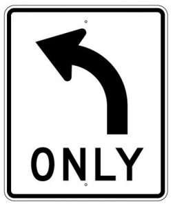 Left turn arrow