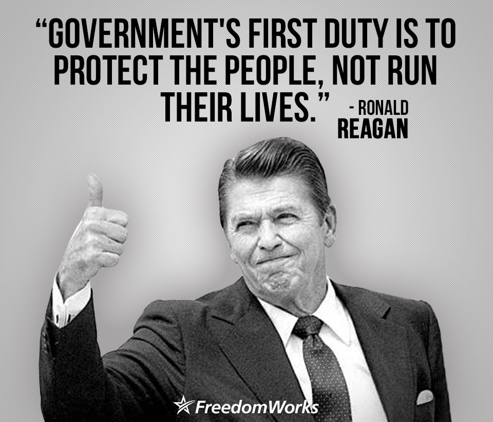 Reaganon government's role