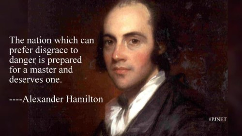 Alexander Hamilton on national cowardice