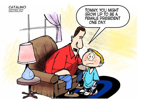 Tommy grows up to be female president