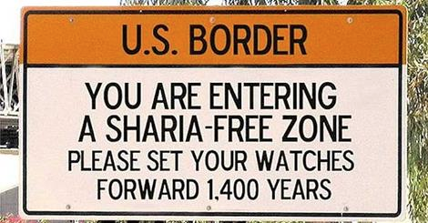 US border sharia-free zone