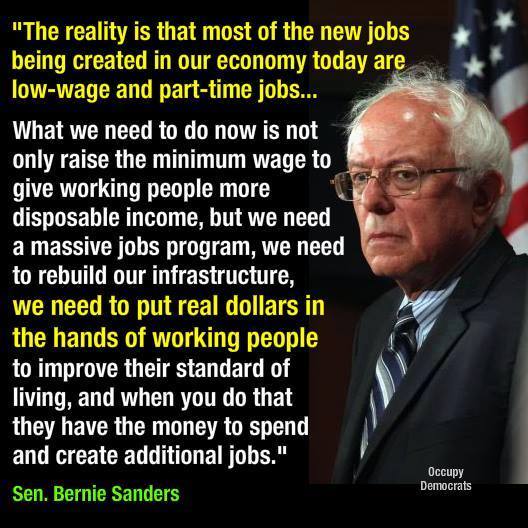 Bernie Sanders on minimum wage and corporate income tax