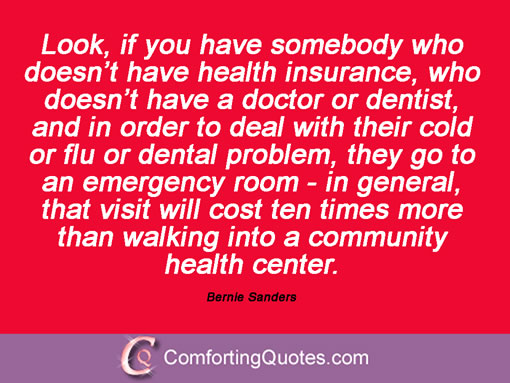 Bernie Sanders on poor people and community health care