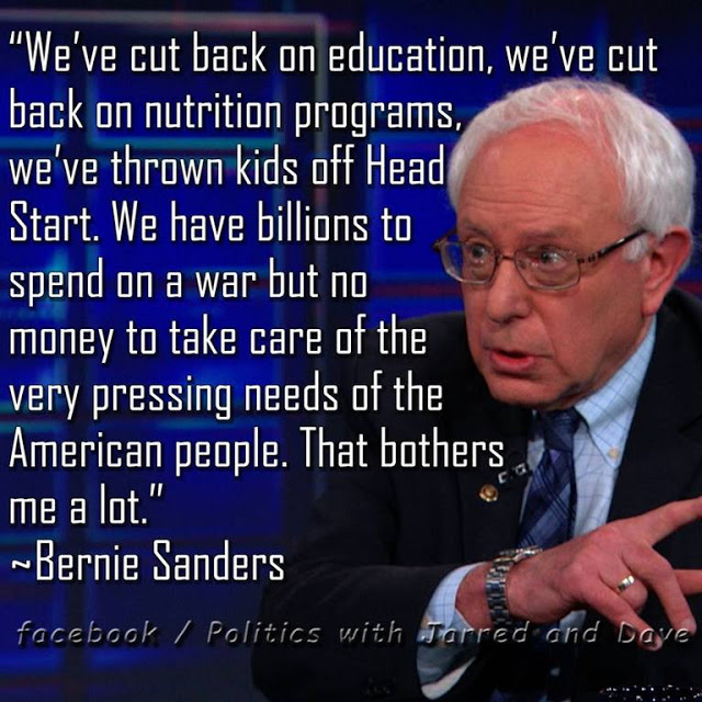 Bernie Sanders on social funding and war