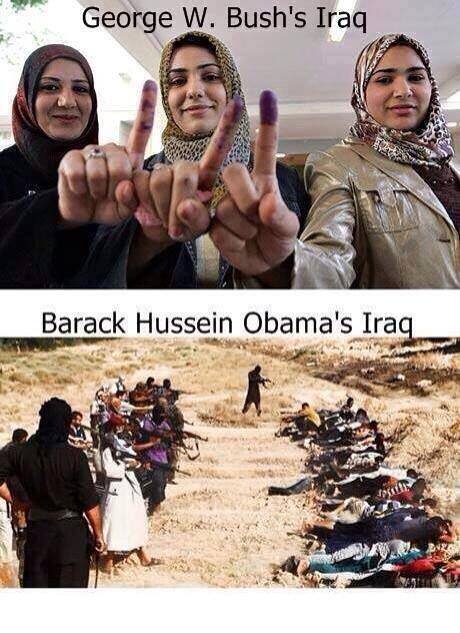 Bush and Obama Iraq