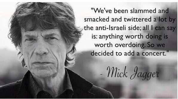 Mick Jagger on Israel