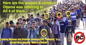 Widows and orphans amongst refugees