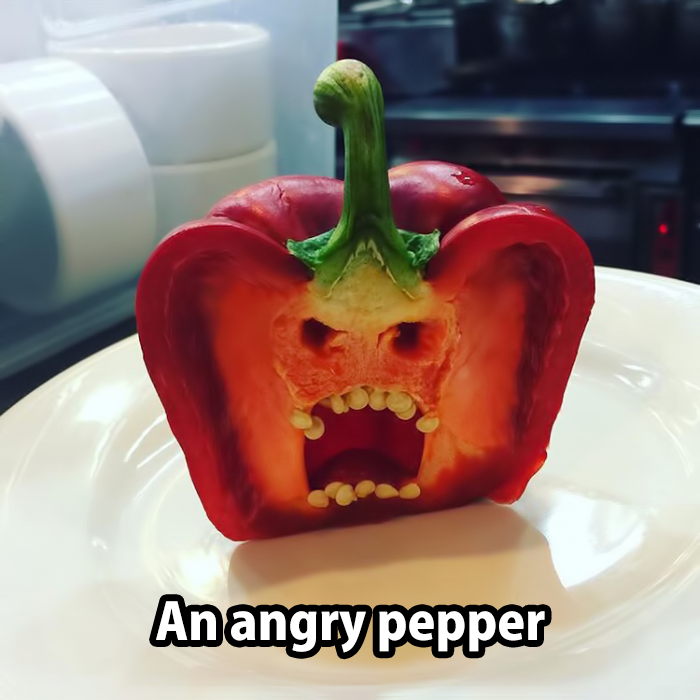 Angry bell pepper