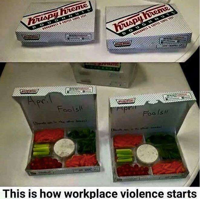 How workplace violence starts donuts