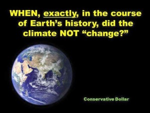 When did the earth's climate not change