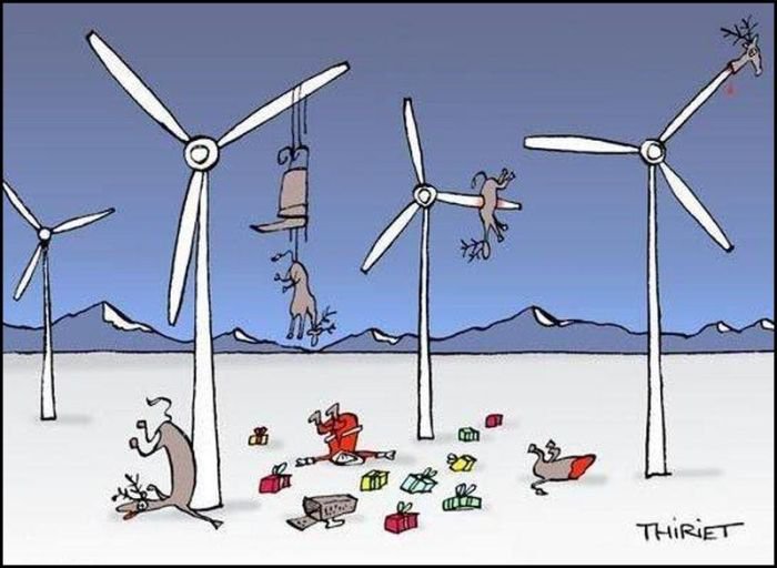 Wind generators and Santa tangle