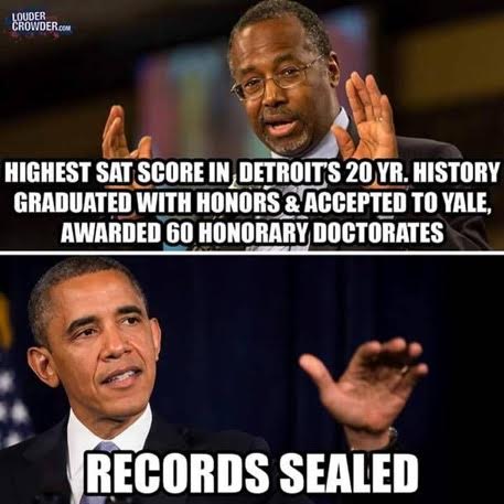 Carson brilliant Obama records sealed