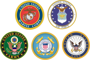 Five branches of the American military