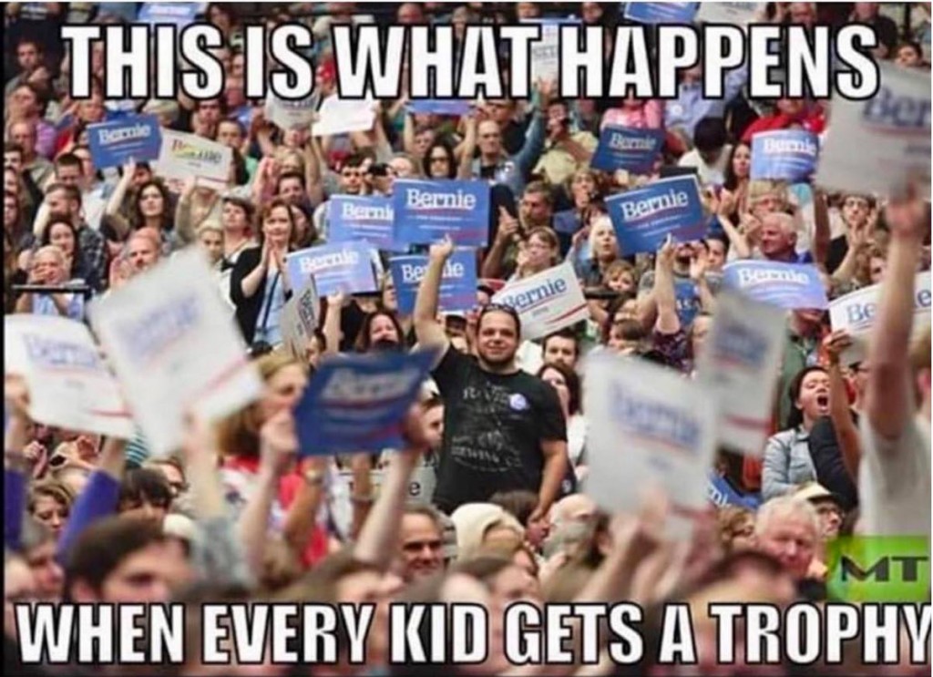 Bernie and every kid gets a trophy
