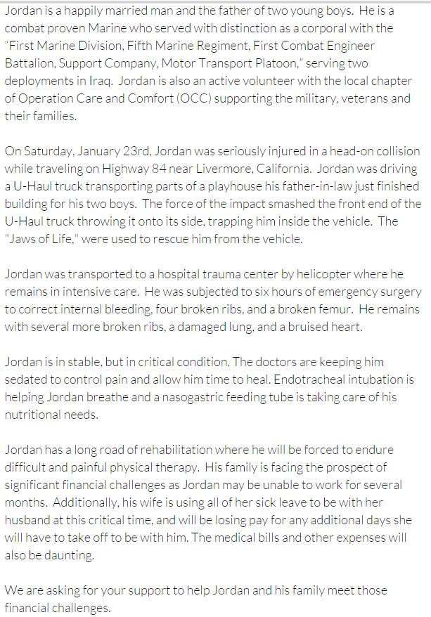 Jordan GoFundMe Info