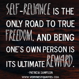 Self reliance quotation