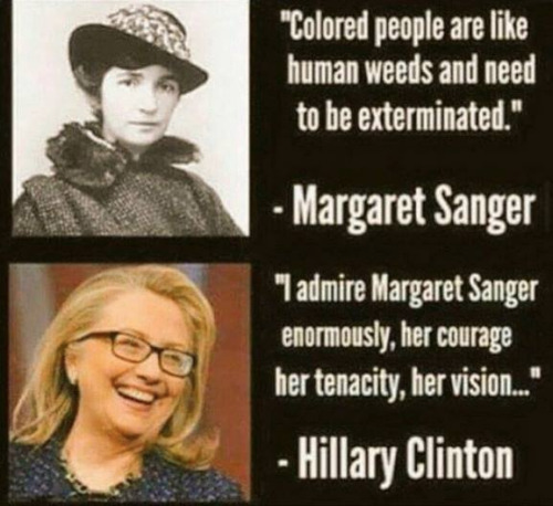 Hillary Clinton Margaret Sanger racist