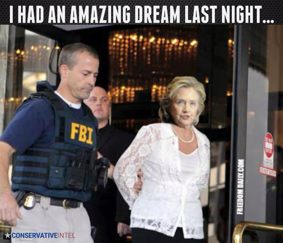 Hillary Clinton dream arrested