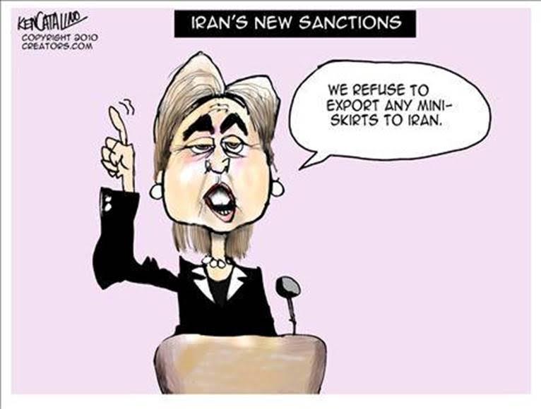 Hillary Iran sanctions miniskirts