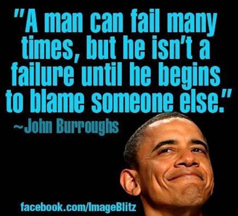 Man a failure only when he blames others