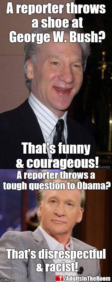 Media Obama Bill Maher questions George Bush shoe