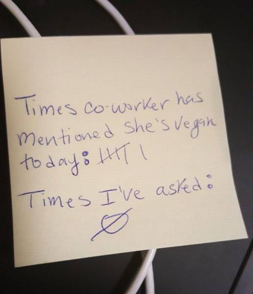 Silly Vegan co-worker