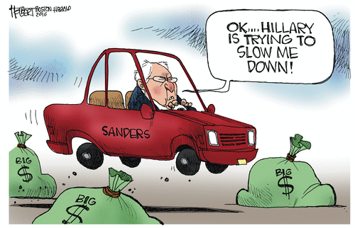 Bernie Hillary money