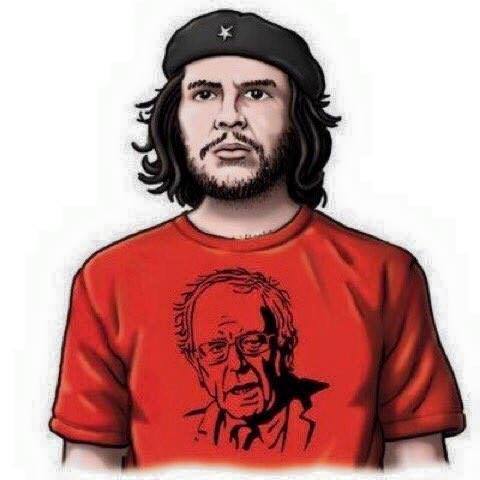Che wearing a Bernie t-shirt
