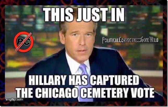 Hillary Chicago cemetery vote