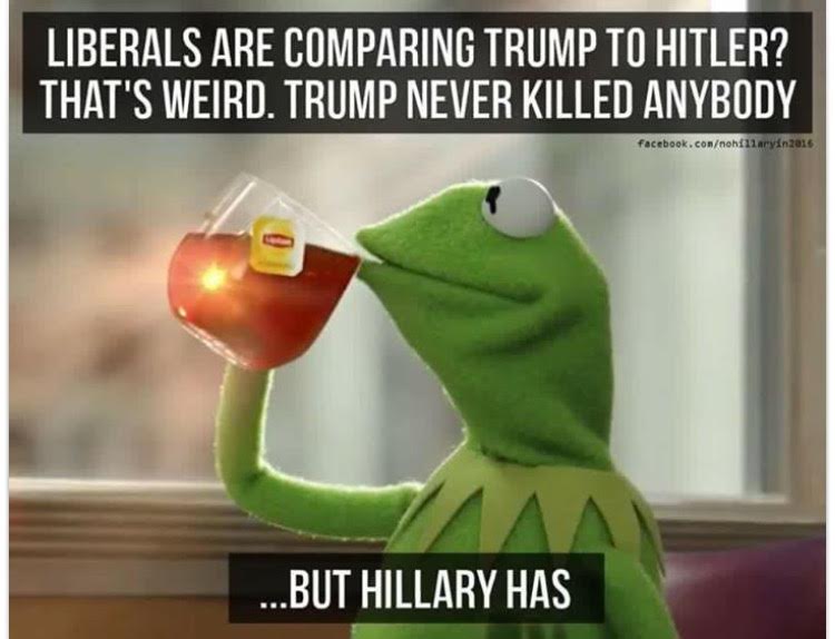 Hillary Trump Hitler killing people