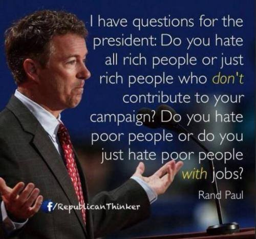Obama rich people and working people Rand Paul