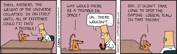 Silly Dilbert universe black holes
