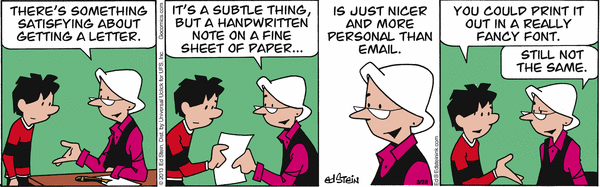 Silly letters versus email