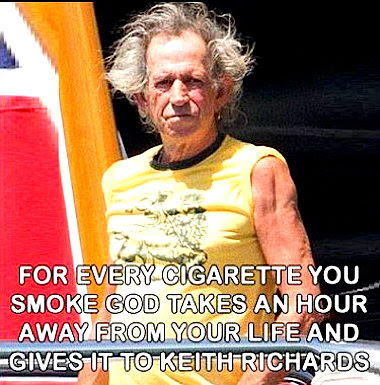 Silly smoking Keith Richards