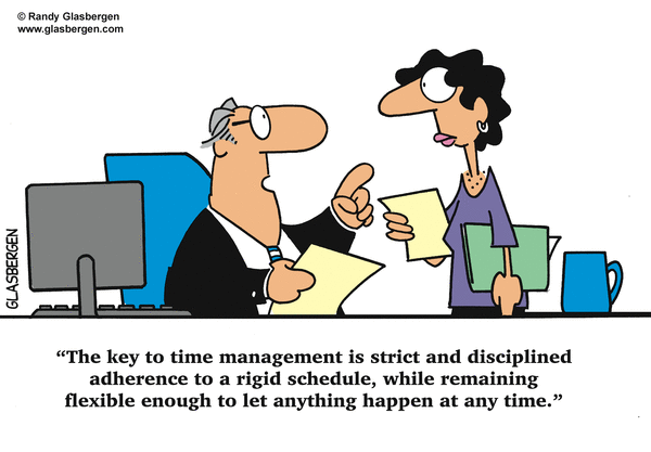 Silly time management flexible rigid
