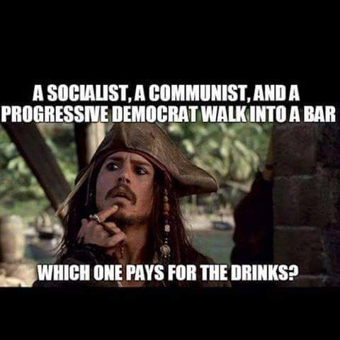 Stupid liberals paying at bar