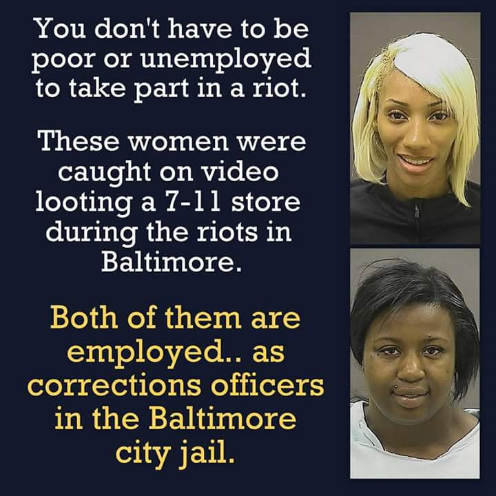 Stupid liberals prison system employees loot