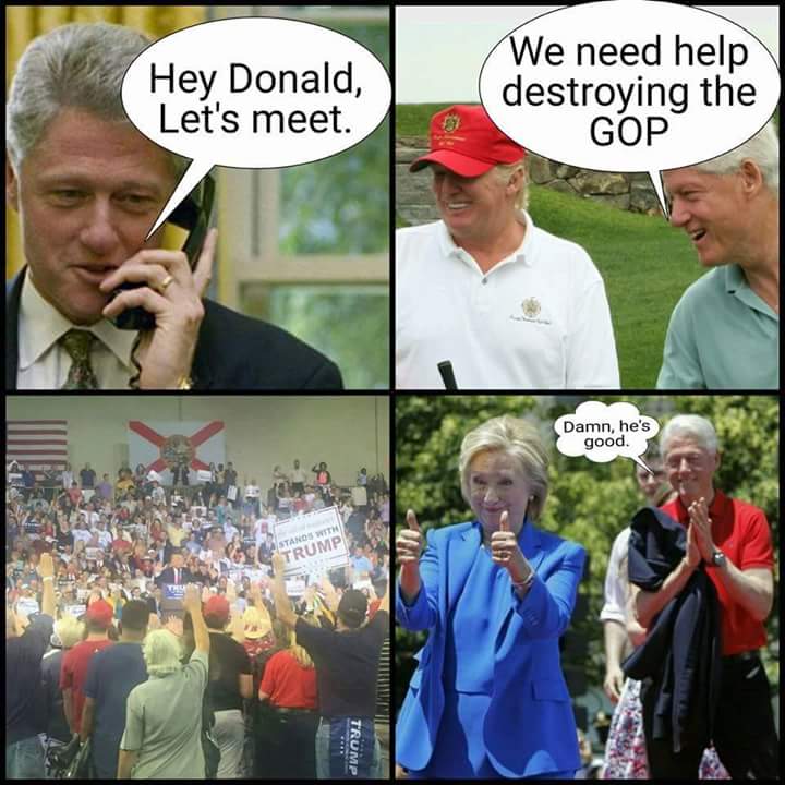Trump ties to Clintons