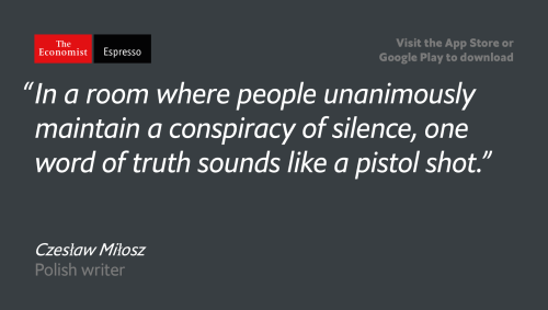 Wisdom truth in face of conspiracy of silence