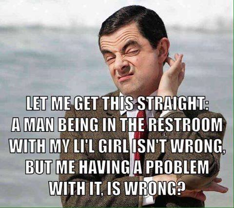 Bathroom concerned father