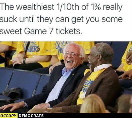 Bernie hypocrisy basketball game