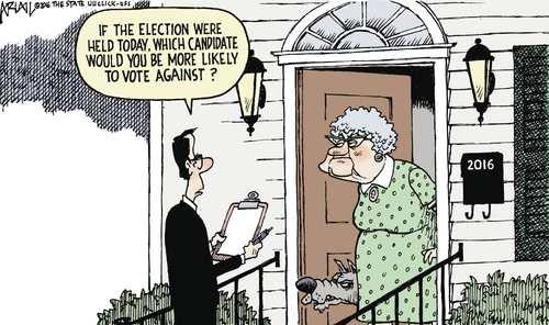Elections voting against candidates