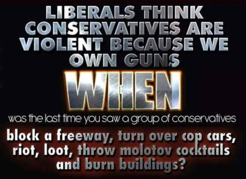 Guns conservatives not violent or destructive