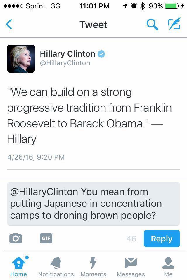 Hillary Progressive tradition discrimination