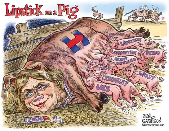Hillary lipstick on a pig