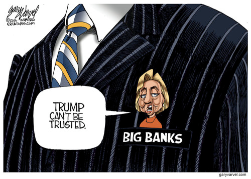 Hillary owned by big banks
