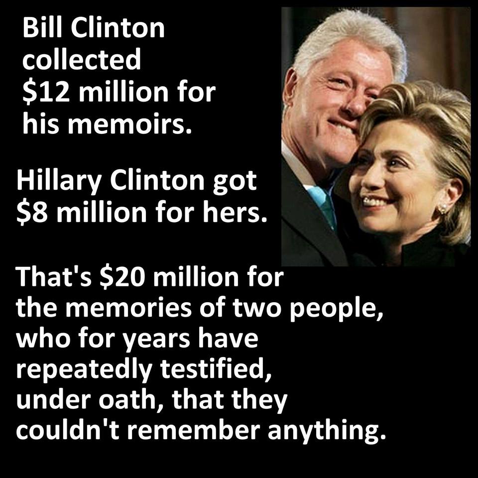 Hillary paid massively for memoirs