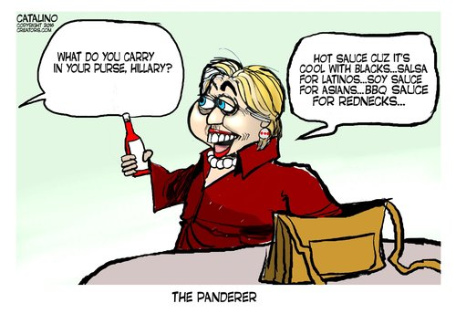 Hillary panders
