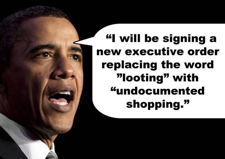 Obama on looting